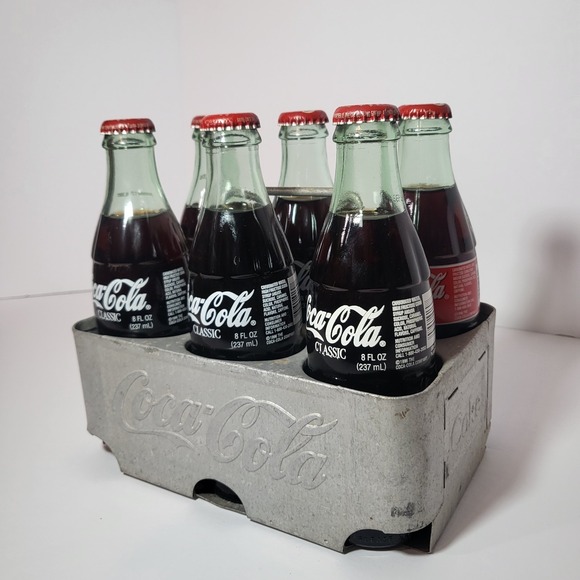 Coca-Cola Other - 1950's Vintage Coca Cola Aluminum Carrier w/ Olympics Commemorative‎ Bottles